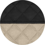 PureFit Reversible Quilted Sofa Cover, Water Resistant Slipcover Furniture Protector, Washable Couch Cover with Non Slip and Elastic Straps for Kids, Dogs, Pets (Sofa, Black/Beige)