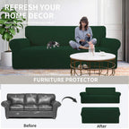 Easy-Going Stretch Chair Slipcover with Arm Washable Dark Green