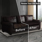 ANARACHON Leather Look Couch Cushion Covers Sofa Seat Slipcovers Sets Couches Furniture Protector for Sectional Armchair Loveseat Pets Kids Stretch Spandex Fabric (1 Cushion Sofa, Chocolate)