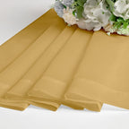 Chyhomenyc Gold Sheer Curtains 36 inch Length 2 Panels Set, Light Filtering Voile Rod Pocket Short Window Curtians for Bathroom Living Room Farmhouse Small Windows, Each 42Wx36L in, 2PCS, Gold