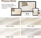 Houmiggle 2 Pieces Sectional Couch Covers L Shaped Cover XL Cream White
