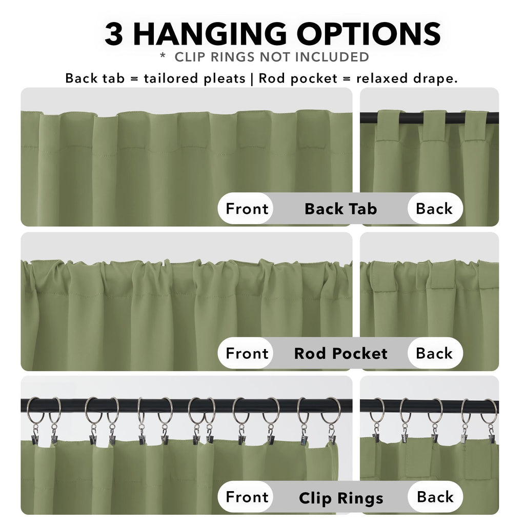 Deconovo Blackout Curtains for Bedroom, Living Room Curtains 84 Inches Long