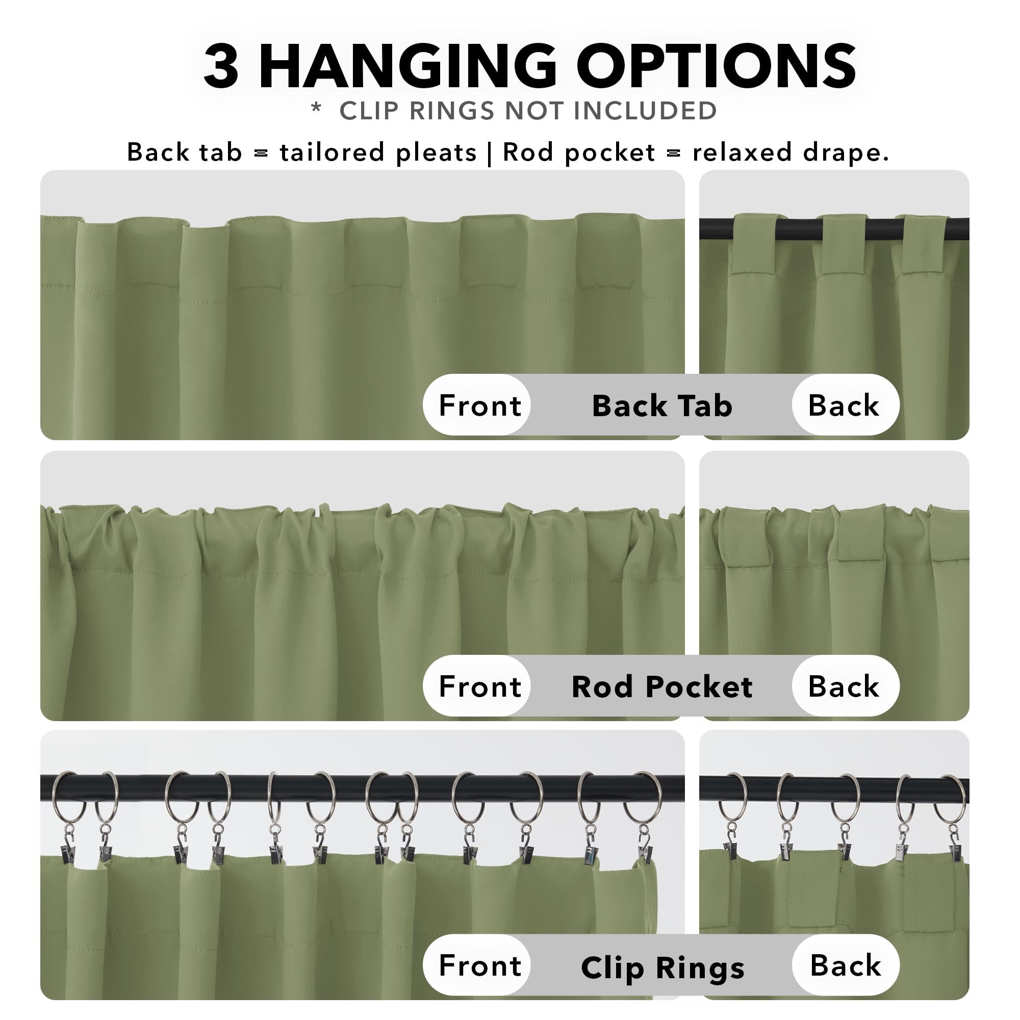 Deconovo Blackout Curtains for Bedroom, Living Room Curtains 84 Inches Long