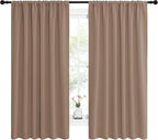 NICETOWN Kids Blackout Curtain Panels - Window Treatment Thermal Insulated Solid Rod Pocket Blackout Drapes for Bedroom (Cappuccino, Set of 2, 62 by 63 Inch)