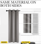NICETOWN Room Darkening Cafe Satin Curtains for Small Windows, 42" Wide by 84" Long, 2 Panels, Chrome Gray, Grommet Privacy Blackout Drapes for Play Room