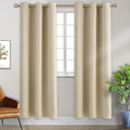 BGment Beige Room Darkening Curtains 84 Inch for Living Room - 2 Panels