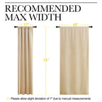 NICETOWN Kitchen Room Darkening Curtains - Panel Home Fashion Thermal Insulated Solid Rod Pocket Curtains for Window(Biscotti Beige, 1 Pair, 42 inches Wide by 72 inches Long)