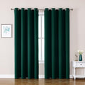 ChrisDowa Grommet Blackout Curtains for Bedroom and Living Room - 2 Panels Set Thermal Insulated Room Darkening Curtains (Forest Green, 52W x 84L)