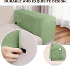 Couch Arm Covers 2 Pcs Sofa Armrest Covers Stretch Couch,Armrest Cover for Chairs Scratch-Resistant Sofa Arm Cover Armchair Slipcovers,Avocado Green