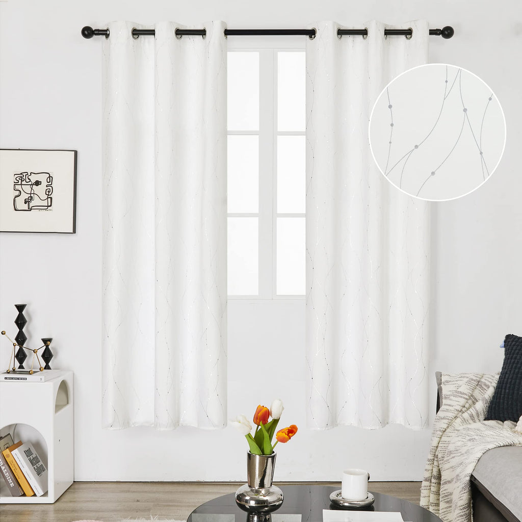 Deconovo Living Room Curtains 72 Inches Long, Blackout Curtains for Bedroom