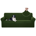 U-NICE HOME Stretch Couch Cover Slipcover for 3 Cushion Sofa, Bronze Green