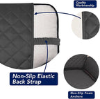PureFit Reversible Quilted Sofa Cover, Water Resistant Slipcover Furniture Protector, Washable Couch Cover with Non Slip and Elastic Straps for Kids, Dogs, Pets (Oversized Loveseat, Dark Gray/Beige)