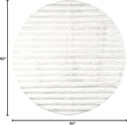 Nuloom SuperiorWash Collection Kai Off-White, 5' Round, Fluffy and Cozy, High Traffic, Stain Resistant, Easy Clean, Durable Washable Area Rug for Bedroom, Living Room, Dining, Den, Foyer, Entryway