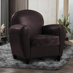 Leather Look Couch Cushion Covers Sofa Seat Slipcovers Sets Couches Furniture Protector for Sectional Armchair Loveseat Pets Kids Stretch Spandex Fabric (1 Cushion Armchair, Chocolate)