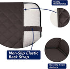 PureFit Reversible Quilted Sofa Cover, Water Resistant Slipcover Furniture Protector, Washable Couch Cover with Non Slip and Elastic Straps for Kids, Dogs, Pets (Oversized Chair, Chocolate/Beige)