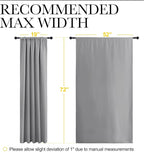 NICETOWN Blackout Curtain Panels for Bedroom - Thermal Insulated Rod Pocket Blackout Drapes/Draperies for Play Kids Room (2 Panels, W52 x L72 inches, Silver Grey)