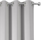 LEMOMO Blackout Curtains 42 x 95 inch/Light Grey Curtains Set of 2 Panels/Thermal Insulated Room Darkening Bedroom Curtains