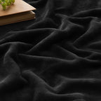 BEDELITE Fleece Blankets Queen Size for Bed, Luxury Plush Cozy Fuzzy Black Blanket 90x90 Inches, Super Soft Warm Lightweight Throw Blanket All Seasons Suitable