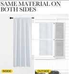 NICETOWN Greyish White Window Curtain Panels - Thermal Insulated Rod Pocket Room Darkening Curtain Sets for Bedroom (Platinum - Greyish White, 2 Panels, 42 by 54)