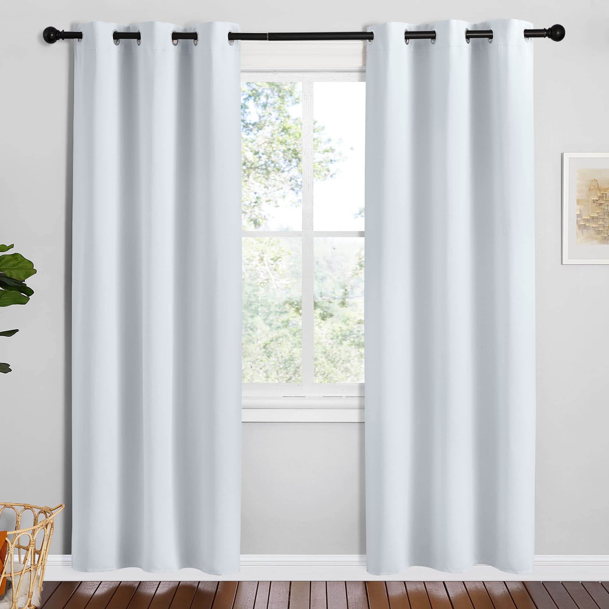 NICETOWN Navy Blackout Curtains for Kid's Room 42" Wide x 78" Long 2 Panels