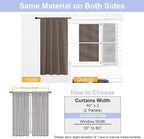 Simplebrand Ava Brown Blackout Curtains for Bedroom, 72 Inch Length, 2 Panels Set, Privacy Thermal Insulated Rod Pocket Window Curtains, W40 x L72 Inch