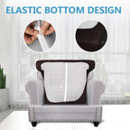 ANARACHON Leather Look Couch Cushion Covers Sofa Seat Slipcovers Sets Couches Furniture Protector for Sectional Armchair Loveseat Pets Kids Stretch Spandex Fabric (1 T-Cushion Armchair, Chocolate)