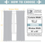 ChrisDowa Blackout Curtains for Bedroom and Living Room 72 Inches Long