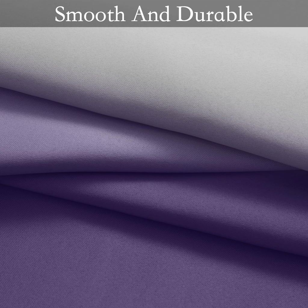 SimpleHome Ombre Gradient Purple White to Gray Curtains for Bedroom,52Wx84L