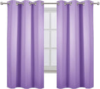 LEMOMO Blackout Curtains 38 x 54 inch/Lavender Curtains Set of 2 Panels/Thermal Insulated Room Darkening Bedroom Curtains