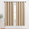 NICETOWN Blackout Draperies Curtains Panels - Window Treatment Thermal Insulated Solid Grommet Blackout Curtains/Panels/Drapes for Bedroom (Set of 2 Panels, 52 by 72 Inch, Biscotti Beige)