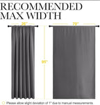 NICETOWN Blackout Curtain Panels for Window - Thermal Insulated Rod Pocket Blackout Drapes/Draperies for Dining Room (2 Panels, W70 x L95 inches, Grey)