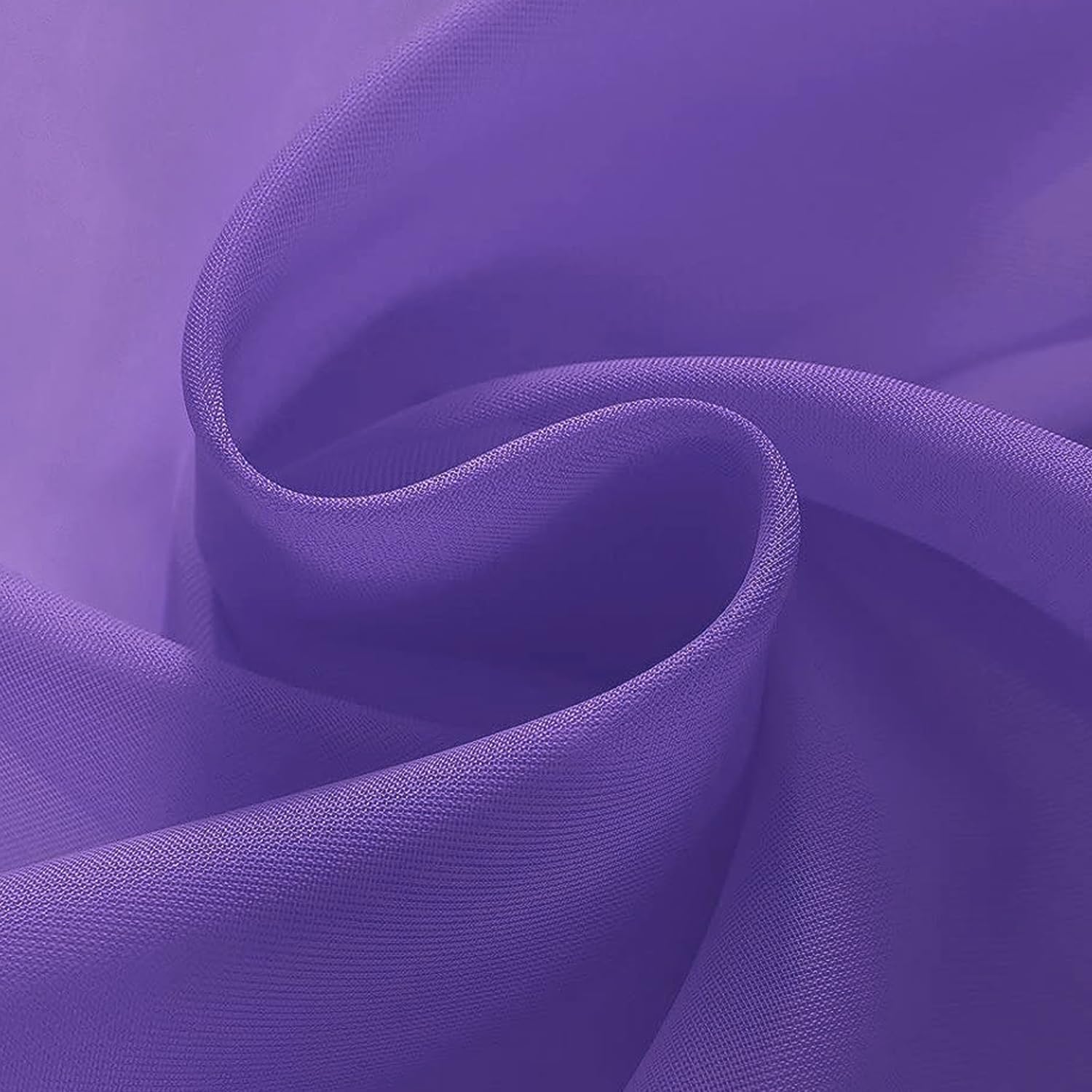 SpaceDresser Sheer Voile Window Treatment Rod Pocket Curtain Panels for Kitchen Bedroom Living Room Drapes Sunlight Filtering Privacy Semi Home Decor Assorted (Purple, 52 W x 63 L)