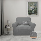 Easy-Going 100% Waterproof Oversized Chair Couch Cover, Dual Waterproof Sofa Cover, Stretch Jacquard Sofa Slipcover, Leakproof Furniture Protector for Kids, Pets, Dog and Cat, Grey