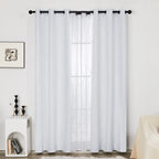 Deconovo Living Room Curtains 63 Inches Long, Blackout Curtains for Bedroom