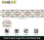 HEBE Hallway Runner Rug 2'8''x14' Washable Vintage Distressed Area Rugs Non Slip Laundry Rug Runner Boho Floor Carpet Runners for Hallways Entryway Laundry Room Kitchen Bathroom