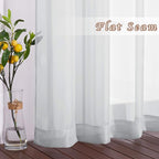 NICETOWN Sheer Curtains 63 Long - Ring Top Solid Voile Window Draperies for Bedroom/Home Decor/Kitchen/Living (Light Gray, Set of 2, W54 x L63 Inches)