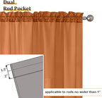 Aiyufeng Orange Sheer Curtains 96 Inches Long 2 Panels Set, Light Filtering Soft Airy Voile Rod Pocket Orange Sheer Window Drapes for Bedroom Living Room, Each 42Wx96L Inches