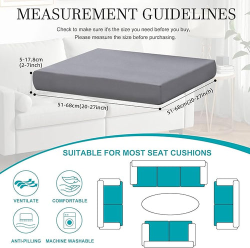 12 Piece Outdoor Cushion Covers, Patio Sofa Cushion Covers, Stretch Fit