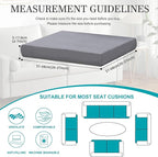 14Pcs Stretch Patio Cushion Covers,Outdoor Couch Covers Replacement,Outdoor Couch & Sofa Slipcovers,for Patio Furniture Cushion Covers,Washable Reusable Furniture Protector(Grey,Cover Only)