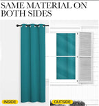 NICETOWN Room Darkening Curtains 108 inch Length 2 Panels, Peacock Teal, 2 Pieces, W55, Thermal Insulated Grommet Blackout Curtains for Modern Casual Elegant Bedroom Kids Room Theme Decoration