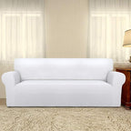 PureFit Super Stretch Sofa Slipcover – Spandex Non Slip Soft Couch Sofa Cover, Washable Furniture Protector with Non Skid Foam and Elastic Bottom for Kids, Pets （Oversized Sofa, White）