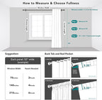 Deconovo Blackout Curtains for Bedroom, Living Room Curtains 63 Inches Long