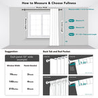 Deconovo Blackout Curtains for Bedroom, Living Room Curtains 84 Inches Long