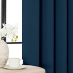 Joydeco Blackout Curtains 72 Inch Length 2 Panels Set, Thermal Insulated Long Curtains& Drapes 2 Burg, Room Darkening Grommet Drapes for Living Room Bedroom Window (Navy Blue, W52 x L72 Inch)