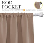 NICETOWN Room Darkening Curtains for Bedroom - Home Decoration Privacy Protection Thermal Insulated Solid Drapes/Draperies for Sliding Glass Door (Cappuccino, Set of 2, 52 x 84 inches)