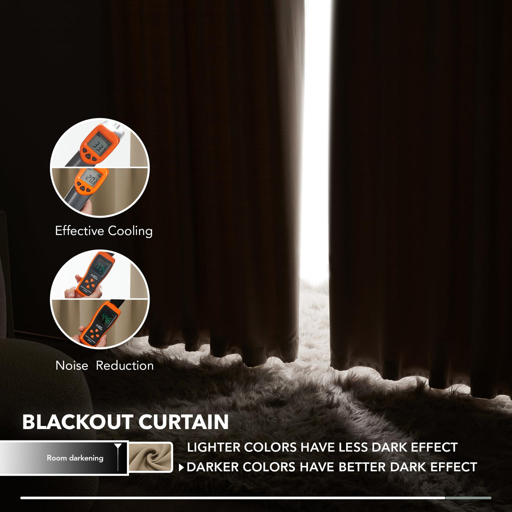 Deconovo Blackout Curtains for Bedroom, Living Room Curtains 95 Inches Long