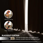 Deconovo Blackout Curtains for Bedroom, Living Room Curtains 95 Inches Long