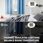 BGment Sky Blue Room Darkening Curtains 84 Inch for Living Room - 2 Panels