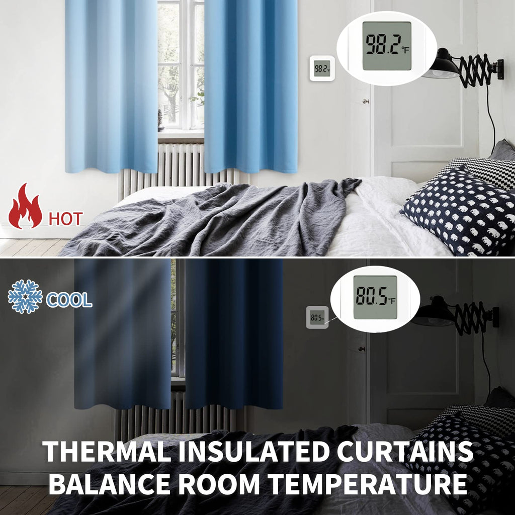 BGment Emerald Green Blackout Curtains for Bedroom 72 Inch Long - 2 Panels