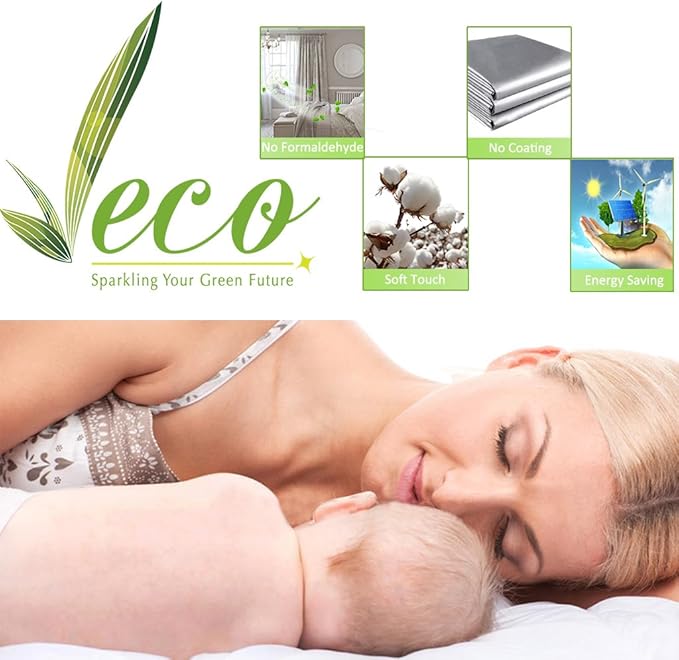 NICETOWN Grey Full Shade Curtain Panels, Pair of Energy Smart & Noise Blocking Out Blackout Drapes for Dining Room Window, Thermal Insulated Guest Room Lined Window Dressing(Gray, 55 x 78 inch)